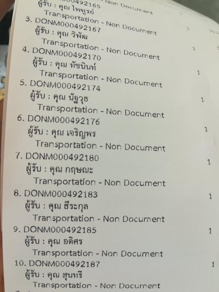 อัพเดทเลขพัสดุ รอบการสั่งซื้อ พุธ 14 – พฤ 15 กพ. 2561