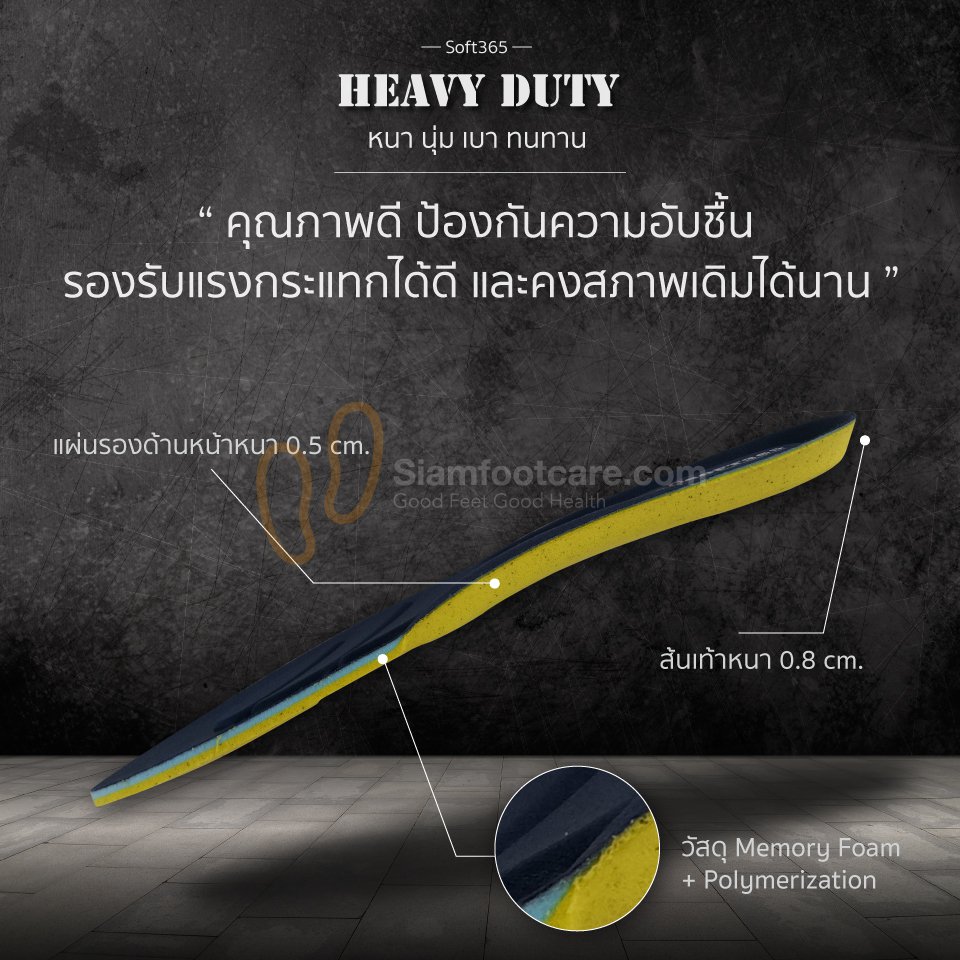 แผ่นรองเท้าเพื่อสุขภาพ รุ่นหนาพิเศษ SOFT365 HEAVY DUTY